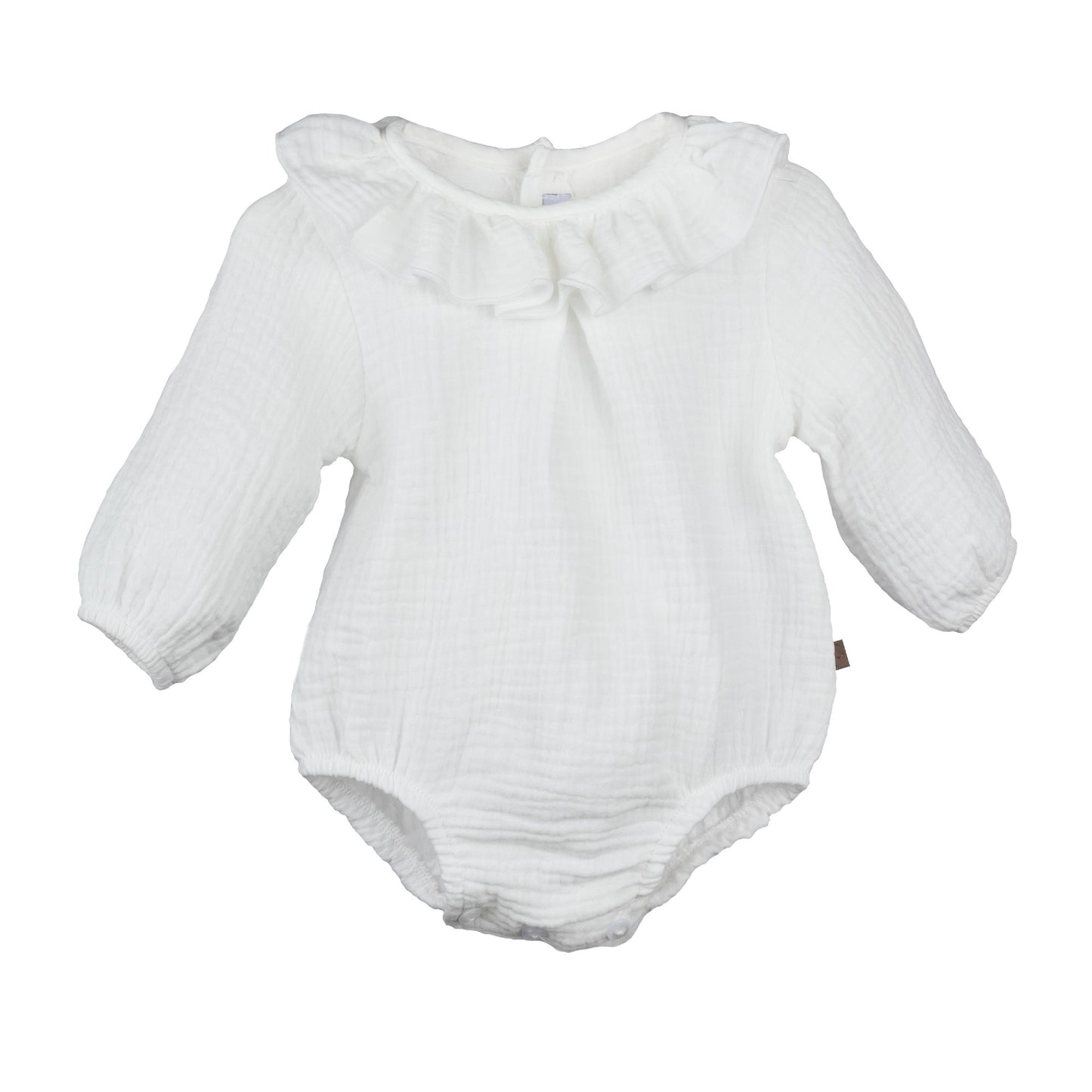 Pelele Estena bambula unisex color blanco