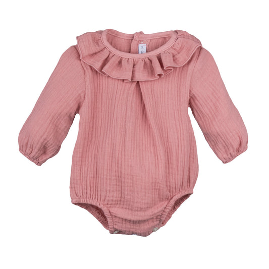 Pelele Estena bambula unisex color rosa empolvado