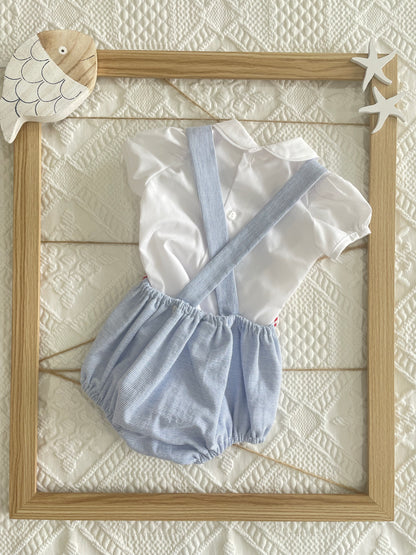 Peto y blusa niño Colección Olivia