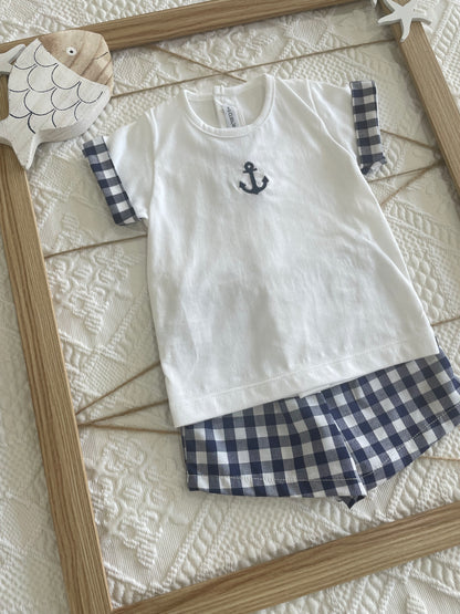 Conjunto marinero vichy