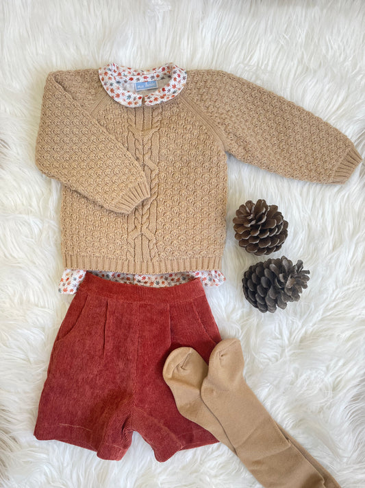 Conjunto jersey, camisa y pantalón Colección Cariño