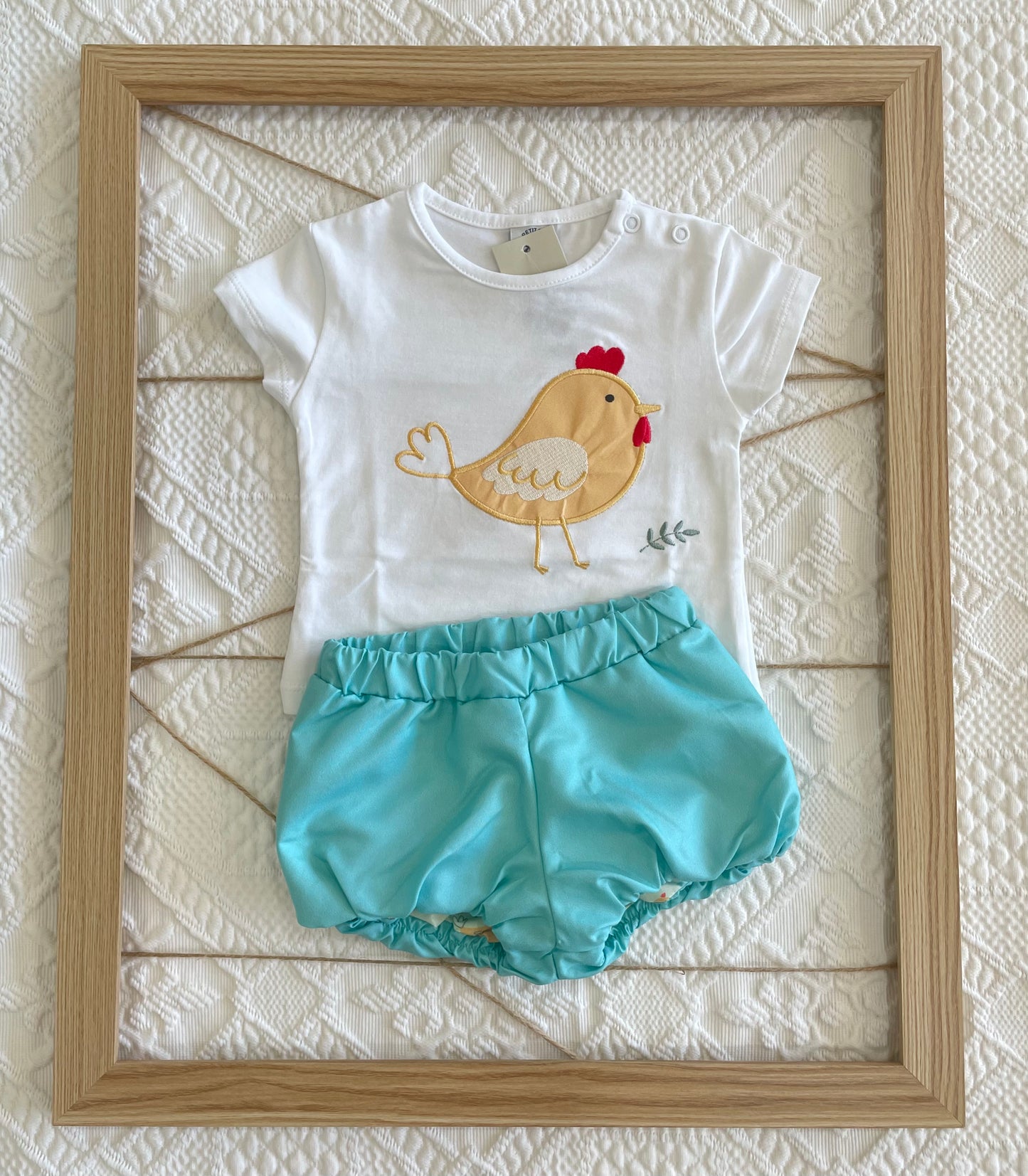 Conjunto bebe niño gallina