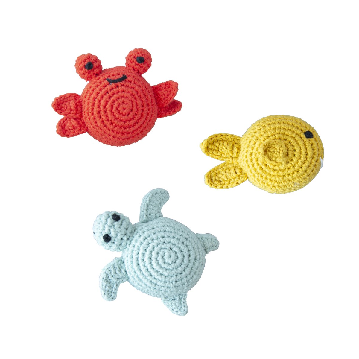 Sonajero crochet animales marinos